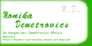 monika demetrovics business card