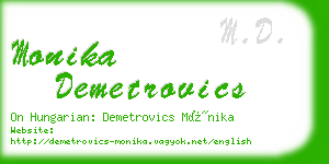 monika demetrovics business card